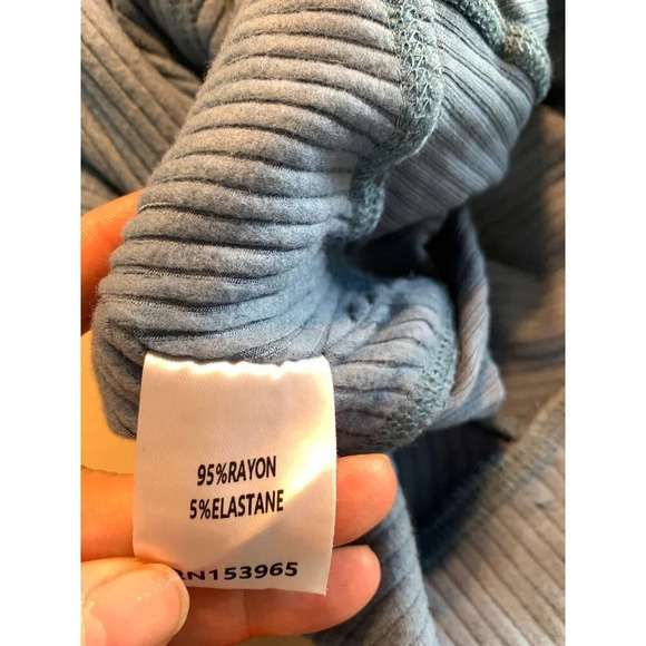 Area Stars XS Blue Ribbed Knit Flare Pants - Picture 7 of 11